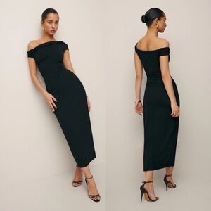 NWT Reformation Jamen Knit Dress in Black Women's XS